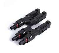 1 par 2 a 1 Y conexión paralela 1000V30A conector eléctrico PV T con cable solar de 4 mm2 para sistema solar fotovoltaico (naranja)