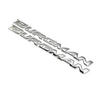 1 par 3D Chrome Motocicleta Emblema Insignia calcomanías Scooter Seginas reflectantes para Suzuki Burgman AN125 AN200 AN400 AN650