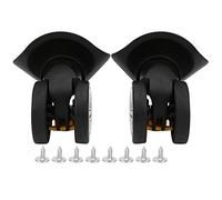 1 par A19 Negro Grande Freno Mudo Doble Maleta de Rueda Equipaje Rueda de Repuesto Accesorios universales para Exteriores