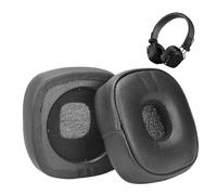 1 Par Almohadilla Auriculares Compatible con Marshall Major IV/4 de Espuma de Memoria y Cuero Proteico, Almohadillas Cascos de Repuesto para Marshall Major 4(Major IV/4 - Negro)