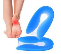 1 par Almohadillas de Gel para Talón de Fascitis Plantar Forma de U Heel Pad para Aliviar el Dolor de Talón Mujeres/Hombres - L