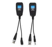 1 par Balun Transceptor CCTV pasivo Coaxial BNC Transceptor de Video con Conector de alimentación Convertidor de Cable RJ45