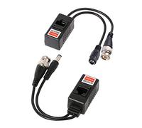 1 par BNC a RJ45 pasivo de alimentación de vídeo + transceptor Balun para cámara CCTV