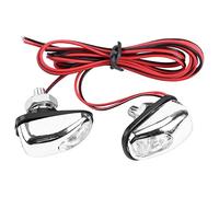 1 Par Boquilla de Pulverización de Agua para Parabrisas de Luz LED para Coche, Boquilla de Chorro de Limpiaparabrisas de 12V con Lámpara Azul Decoración de Bricolaje para Coche