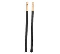1 Par Cepillo De Tambor Tambores De Mano Baquetas De Aire Equipo Caja Palo Batería Tambor Electrico Djembé Tambor De Mano Poseedor Kit De Almohadillas De Práctica Bambú Black DRESSOOS
