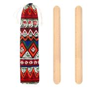 1 Par Claves Musicales de Madera,Percusión Instrumentos,Palos de Ritmo de Madera Dura Natural,Instrumentos Musicales para Niños,Con bolsa de Almacenamiento,para Percusión y Educación Musical Temprana