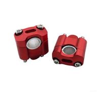 1 par CNC Off Road motocicleta manillar elevadores adaptadores abrazaderas de barra 22mm 28mm con cabeza hexagonal tornillos (rojo)