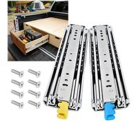 1 Par Correderas para Cajón de Servicio Pesado con Cerradura Guias Correderas para Cajones Extensión Completa 220kg Capacidad Carga Rodamiento de Bolas 1500 1600 1700 2000mm(Azul,1800mm/72in)