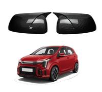 1 Par Cubierta Adhesiva Decorativa Carcasa Tapa Espejo Retrovisor para Kia Picanto 2012-2024, Marco Espejo Lateral Superposición Pegatinas,Carbon Fiber Texture- Without Lights