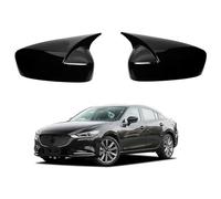 1 Par Cubierta Adhesiva Decorativa Carcasa Tapa Espejo Retrovisor para Mazda 6 Atenza 2018-2021, Marco Espejo Lateral Superposición Pegatinas,Glossy Black