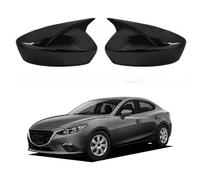 1 Par Cubierta Adhesiva Decorativa Carcasa Tapa Espejo Retrovisor para Mazda Axela 2014-2019, Marco Espejo Lateral Superposición Pegatinas,Glossy Black