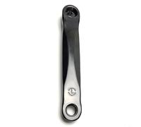 1 par de 170 mm para bicicleta de ejercicio, brazo de manivela, agujero rómbico de hierro izquierdo y derecho para pedal de rosca M14, repuesto para fitness, gimnasio en casa, negro (manivela