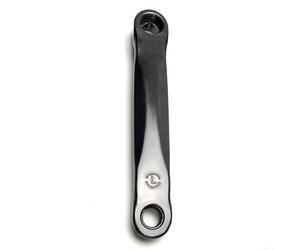 1 par de 170 mm para bicicleta de ejercicio, brazo de manivela, agujero rómbico de hierro izquierdo y derecho para pedal de rosca M14, repuesto para fitness, gimnasio en casa, negro (manivela