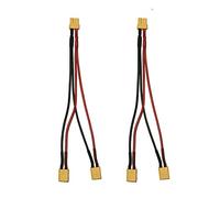 1 par de 7 pulgadas de longitud XT30 paralelo 1-hembra a 2-macho conector de batería para cargador de equilibrio de aviones RC