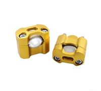 1 par de abrazaderas de manillar CNC para motocicleta todoterreno, adaptador para manillares de 22 mm y 28 mm, aleación de aluminio con tornillos de cabeza hexagonal (dorado)