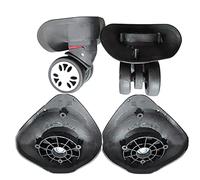 1 par de accesorios de reparación de ruedas de maleta de equipaje A08, repuesto portátil de viaje para mujeres y hombres, Grande, color negro, One Size
