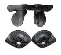 1 par de accesorios de reparación de ruedas de maleta de equipaje A19 portátil, repuesto de equipaje de viaje para mujeres y hombres, Grande, color negro, One Size