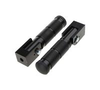 1 Par De Accesorios Modificación Motocicleta, Aluminio M10, Pedal Reposapiés Delantero Y Trasero Plegable Fijo para Estriberas Pasajero(Black)