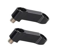 1 Par de Adaptador Extensor de Elevador de Montaje de Espejo de Motocicleta de 10mm/0,39 Pulgadas de Repuesto para NMAX 155 125 2015-2022(Negro)