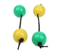 1 par de agitadores de bolas de arena inspirados en Asalato para alternativas rítmicas de aplausos y producción de sonido de percusión en la punta de los dedos (azul + amarillo)