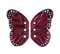 1 par de alas de mariposa de dibujos animados en las manchas de la ropa reparar el bordado para la decoración de bolsas alas de mariposa bordado de hierro cosido