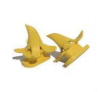 1 par de aletas de tiburón deslizantes 3D, aletas para deslizamientos de tiburón, aletas divertidas de tiburón, accesorios de bricolaje (banana, talla única)