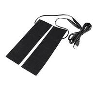 1 par de alfombrilla calefactora de fibra de carbono USB negra 5 V USB elemento calefactor eléctrico almohadillas calefactoras de película para calentar los pies