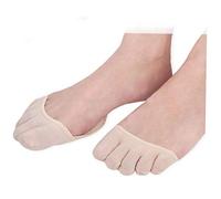 1 Par De Algodón Medias Plantillas Topper Almohadillas Para Los Dedos Calcetines Del Dedo Del Pie Con El Amortiguador De La Cubierta Paded Frontfoot Calcetines Antideslizantes Mitad Inferior