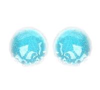 1 par de almohadillas para ojos comprimidas en frío y caliente, color azul, redondas, para aliviar la hinchazón, para aliviar la fatiga, enfriar el paquete de gel de hielo