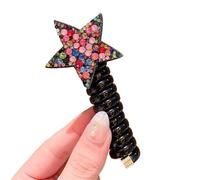 1 par de anillo Cable teléfono for adultos, bonito for el pelo, lazo for grande esmerilado for, for la cabeza, for niños para cola de caballo(232)