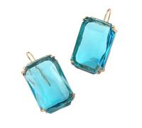 1 par de aretes acrílicos transparentes para mujer, bohemios cuadrados geométricos, Piedra