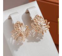 1 Par de Aretes con Clip Huecos Brillantes Color Dorado Árbol de Aretes de Bling para Mujer Joyería Dorada Regalo de Navidad para Juegos de