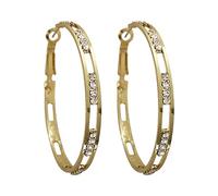 1 par de aretes de aro grandes circulares delgados y elegantes aretes de boda para mujer, accesorios de joyería para mujer, aretes de polilla, talla única, Metal, Sin piedra preciosa