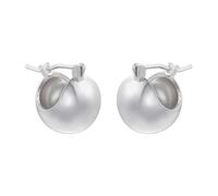 1 par de aretes de aro pequeños con forma de bola para mujer, suaves, trenzados, redondos, de latón, Piedra