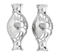 1 par de aretes de florero para mujer, diseño retro de metal hueco, floral | Construcción duradera de aleación de metal con forma de jarrón creativa, diseñada para los amantes de la moda