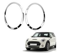 1 par de aros embellecedores para faros delanteros Mini, repuesto para automóvil,compatible con BMW Mini Cooper F55 F56 F57 2014-2021,accesorios de repuesto para cubiertas de faros delanteros (Plata)