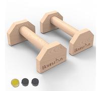 1 par de asas, paralets de madera, mangos de flexión para ejercicio, fitness, gimnasia, aeróbic, culturismo, antideslizante y duradero