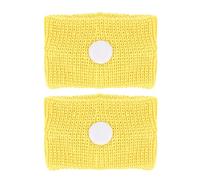 1 Par de Bandas para el Mareo de Viaje, Pulseras para el Mareo por Movimiento para Niños Adultos, Acupresión Natural, Alivio de las Náuseas, Pulseras para el Mareo Matutino para el(amarillo)
