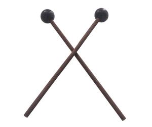 1 par de baquetas de acero con lengua de percusión de goma suave para bateristas y practicantes infantiles
