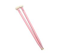 1 par de baquetas de madera de arce con cabezales de fieltro suave, baquetas de doble extremo, baquetas de percusión múltiple, práctica baqueta de tambor de fieltro de doble extremo