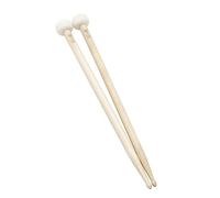 1 par de baquetas de madera de arce con cabezales de fieltro suave, baquetas de doble extremo, baquetas de percusión múltiple, práctico baqueta de batería