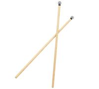 1 par de baquetas de madera y acero inoxidable para estudiantes de música para entusiastas de la música y uso en estudio, mazos de batería de acero inoxidable