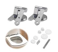1 par de bisagras de asiento de inodoro, bisagras de asiento de inodoro ajustables de aleación de zinc ajustables universales Accesorios para asientos de inodoro Kit de reparación de bricolaje