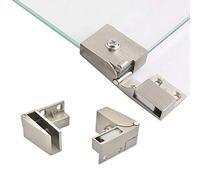 1 par de bisagras para puertas de vidrio sin marco, vitrinas empotradas en ventanas laterales, bisagras para puertas de ducha, repuestos para gabinetes