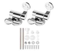 1 par de bisagras repuesto for asiento inodoro, acero inoxidable for todas las tapas asientos, accesorios cierre Suave for Para Bisagras Asiento WC