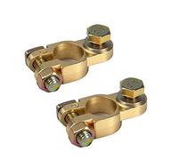 1 Par de Bornes de Batería para Coche +/- con Pernos, Conectores Universales para Polos, Adecuados para Baterías de 12V y 24V, para Cables de 35-50 mm², Ideal para Autos, Barcos, Campers y Caravanas