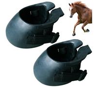 1 par de botas de pezuña para caballos protectores de goma botas de caballo de caballo resistentes portátiles para el tratamiento de la herida y tratamiento de abscesos de laminitis, l para caballos