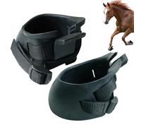 1 par de botas de pezuña para caballos protectores de goma botas de caballo resistentes de caballo espesas portátiles para el manejo de heridas y absceso de laminitis, l