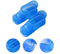 1 par de Botas Masajeadoras para Baño de Pies, Botas de Baño de Remojo con Masajeador de Dedos Portátil Azul, para el Hogar para un uso Conveniente Tobillos Scrubber, 16.5cm