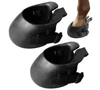 1 par de botas para caballos para caballos, botas de pezuña protectores de goma para manejo de heridas, laminitis, absceso, tachuela de , M |